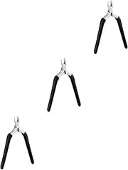FRCOLOR 3 Pcs Leather Scissors Manicure Tools Cuticle Nipper Professional Dead Skin Clipper Nail Skin Clippers Nail Trimming Tool Lopper Nail Scissors Silica Gel Straight Handle