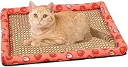 lwxij Dog Cooling Mat, Pet Rattan Bed, Cat Cooling Nest, Heat-Resistant Material, Washable Material, 19.6x15.7 Inches, Crate Training Camping Travel or Home Use