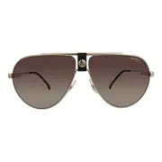 Carrera 1033/S 0J5G/HA Unisex Sunglasses Gold Frame Brown Lens 63mm Pilot Style