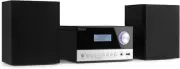 Hi-Fi Stereo System DAB+ Black/Silver, FM, CD, MP3, USB