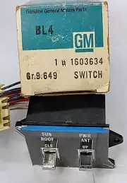 NOS Cadillac 1603634 Power Antenna + Sunroof Switches 1974 1975 1976 C D E K (for: Cadillac)