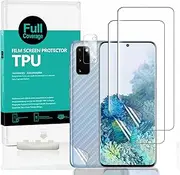 [Ibywind] Hydrogel Screen Protector For Samsung Galaxy S20 5G,[Pack of 2],[Camera Lens Protector][Back Carbon Fiber Film Protector][In-Display Fingerprint Support][Bubble Free]