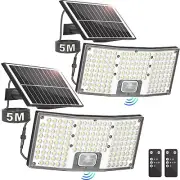 Solar Outdoor Lights Motion Sensor, 292 LED Solar Flood Lights with Remote, 4...