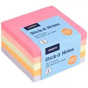 J.Burrows Stick-It Notes 76x76mm Gelato 5 Pack