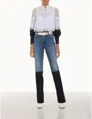 Zimmermann Denim High Waisted Rhythmic Pencil Contrast Jean, Size 31 (12-14AU)