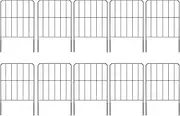 Garden Fence - 10-Pieces Decorative Garden Fence Panels | Garden Fence Animal Barrier | No Dig Fence Animal Barrier | Decorative Garden Fences and Borders for Yard Patio Outdoor | Temporary Fencing