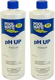 Pool Mate 1-Quart 2-Pack Premium Increase pH, Liquid pH Increaser for Hot Tub, Made in USA