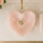 15" Heart Shaped Rose Quartz Crystal Sink | Hand-Carved Stone Wash Basin
