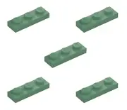 5 New LEGO Sand Green 1x3 Plates 3623 flat panel city building creator plate