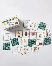 Alcoholic Drinks Memory - Journey of Something Memory Card Games - Artwork by Emer Louise - Perfect Party Games