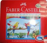 在飛比找樂天市場購物網優惠-Faber-Castell水性色鉛筆紅色精緻鐵盒裝24色組*