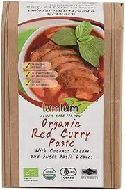 Lum Lum Organic Red Curry Paste with Coconut Milk and Sweet Basil Leaves 100 g