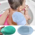 Baby Silicone Bath Massage Brush Hook Exfoliating Gloves Cleaning Scrub Bubbles