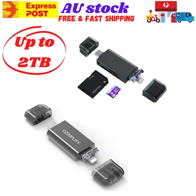 Micro SD Card Reader Adapter to USB 3.0 Type C Samsung Apple Iphone Ipad Macbook