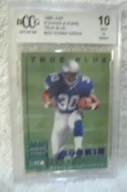 Ahman Green RC 1998 Leaf Rookies&Stars True Blue Parallel Rookie Graded BccG10!