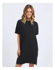 [Foxwood] Simplified Tee Dress in Washed Black