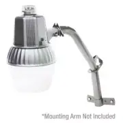 Outdoor Area Light Dusk to Dawn 100W Metal Halide Security Wall Mount Silver