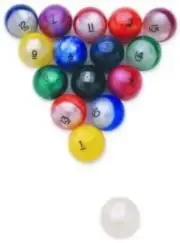 Unique Pearlescent Billiard or Pool Set, with 4.2oz, 2.25" diam Balls