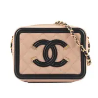 在飛比找ETMall東森購物網優惠-CHANEL Mini Vanity Case 荔枝牛皮迷你