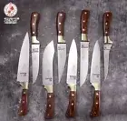 Knife Set Boning Slicing Handmade Forged Stainless Steel Full Tang Wood Handle L