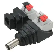 DC Power Male Female 5.5*2.1mm Connector Adapter Plug Cable Pressed for LED Strips 12V