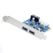 axGear USB 3.0 PCI-E Controller Card 2 External Port w/Internal 19 Pin Connec...