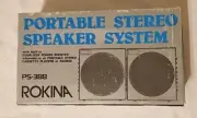 Vintage Rokina Portable Stereo Speaker System PS-388 BRAND NEW IN BOX