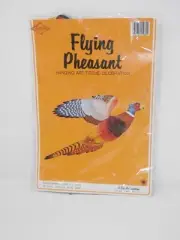 Beistle Flying Pheasant Hanging Decoration Honeycomb Tissue 26" Vintage 1979 NOS