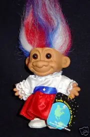 USA Russ Troll Doll 5" AROUND THE WORLD New in Bag