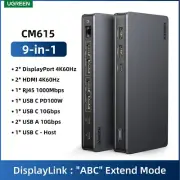 UGREEN Docking Station 9-IN-1 HUB USB C 4K60Hz RJ45 PD100W 4K60Hz HDMI 10Gbps