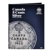 Whitman Blue Coin Folder 3201 CANADA 5 Cents SILVER 1858 - 1921 Album / Book