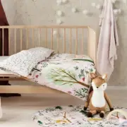 Woodlandia Cot Quilt Cover Forest Friends Girls Nursery Decor