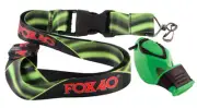 Fox40 18 Inch Green Black J Hook Breakaway Clasp Lanyard 3 Pack New