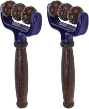 2pcs Wooden Massage Roller Tool Handheld Deep Tissue Massager for Neck Back and Shoulders Portable Manual Massage Stick for Home and Travel Use