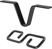 Rain Chain Hook V-Shaped Installation Gutter Chain Hanger Metal Iron Adapter Hook For Gutter Downspout Outlets Black