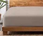 Bare Home 100% Cotton Flannel Fitted Sheet King Taupe New 78”x80”
