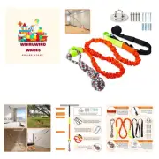 Outdoor Bungee Tug Toy，Dog Toy Hanging from Wall, Interactive Exercise Play C...
