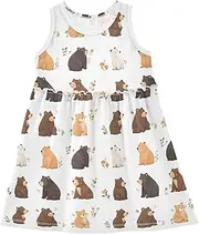 [Caihoyu] Girl Tank Dresses Toddler Soft Spring Dresses Summer Active Playwear, Multicolor02, 3 Years