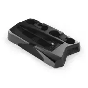 Multi-function Cooling Fan Base with Disc Storage Rack for Game Console