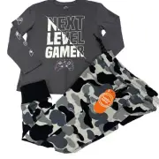 Wonder Nation Boys Outfit Long Sleeve Jogger Camouflage Gamer Size XS 4/5 New