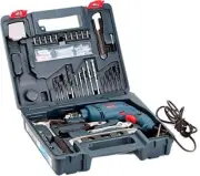 Bosch Professional GSB 500 RE Corded-Electric Drill Tool Set, 10 mm (Blue), 500