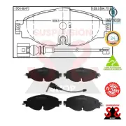 Front Axle Brake Pad Set, Disc Brake Suit SKODA Octavia 1.8 TSI OCTAVIA III