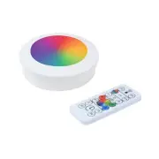 Ecolight 3.5in Battery-Operated LED Puck Light - White, RGB and 400K White, Magn