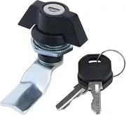 Dnyta Thumb Operated Offset Cam Lock with Key, Cabinet Rotary Latch Lock, Cabinet Locks Replacement for Machine Toolbox Drawer