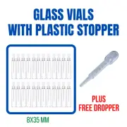 Empty Glass Vials Bottles For Attars, Perfume fragrance Oil Samples 0.7or 1 ML