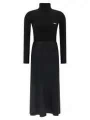[Elisabetta Franchi] Elisabetta Franchi-Turtleneck Dress Abiti Nero-Donna 38IT