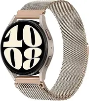 20mm Quick Release Watch Band Metal Strap for Samsung Galaxy Watch 6 5 4 3 40mm 41mm 42mm 44mm 45mm 46mm Magnetic Mesh Watch Band for Galaxy Watch Active/Active 2 40mm 44mm