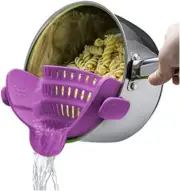 Kitchen Gizmo Snap N Strain Pot Strainer and Pasta Strainer PURPLE