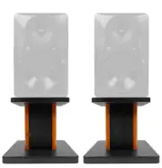 Rockville 8” Wood Studio Monitor Speaker Stands For Mackie MR624 Monitors