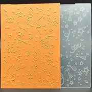 Plastic Embossing Folder A6 Size Party Invitation Card Paper Crafts Plastic Textured Impressions for Card Making Scrapbooking
